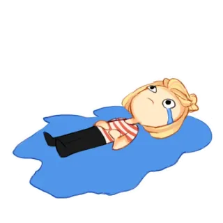 😭 sad, crying, cartoon, emotion, upset telegram sticker
