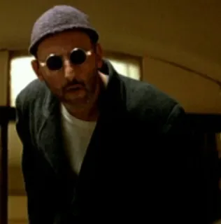 😐 Léon Léon: The Professional film, personnage, Léon, professionnel, tueur à gages telegram sticker