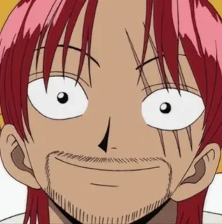 🍁 Shanks One Piece シャンクス, ワンピース, アニメ, 赤髪, 傷, 海賊 telegram sticker