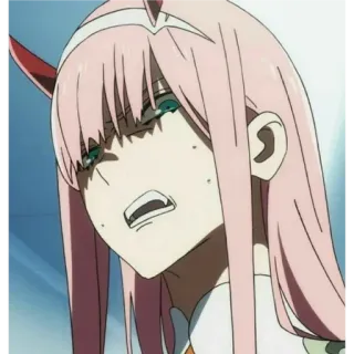 😨 Zero Two Darling in the Franxx Anime, Zero Two, Darling in the Franxx, Waifu telegram sticker