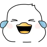 😆 duck, cute, kawaii, emoji, funny, happy whatsapp sticker