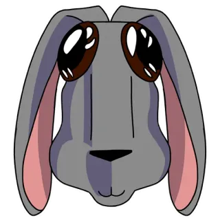 👀 coniglio, coniglietto, animale, carino, kawaii, cartone animato, adesivo whatsapp sticker