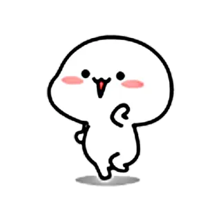 💪 可爱, 卡通, 斑点, 快乐, 跳舞, 简单, 角色 telegram sticker
