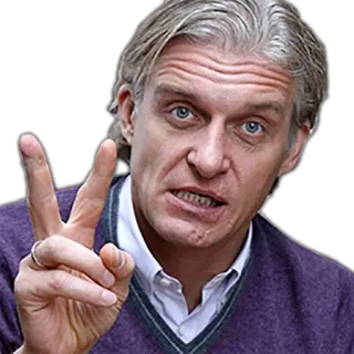 ✌ man, peace sign, person, gesture telegram sticker