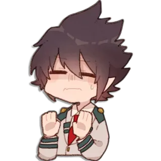 😣 Tamaki Amajiki My Hero Academia Tamaki Amajiki, My Hero Academia, anime, manga, sad, character telegram sticker