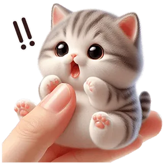 😯 kot, kociak, słodki, zwierzę, zwierzę domowe telegram sticker