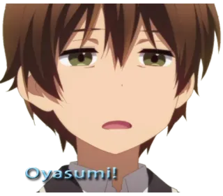 😧 Oyasumi! อนิเมะ, ทักทาย, นอนหลับ, ราตรีสวัสดิ์, ตัวละคร telegram sticker