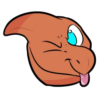 😜 Desenho animado, Lagarto, Réptil, Animal, Fofo, Engraçado, Língua telegram sticker