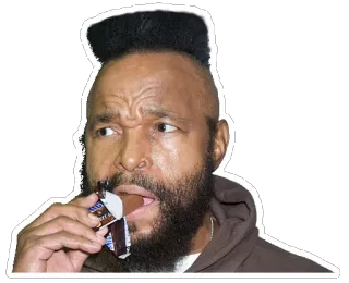 🍫 Mr. T Mr. T, A-Team, Schauspieler, Essen, Snickers telegram sticker