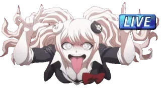 🤟 Junko Enoshima Danganronpa LIVE Junko Enoshima, Anime, Danganronpa, Charakter, Manga, Bösewicht, Live, Streaming whatsapp sticker