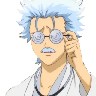 👓 Gengai Hiraga Gintama Anime, Postać, Gintama, Gengai Hiraga, Doktor whatsapp sticker