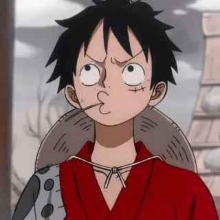 🤔 Luffy One Piece Luffy, One Piece, Anime, Manga, Dibujos animados, Pirata telegram sticker