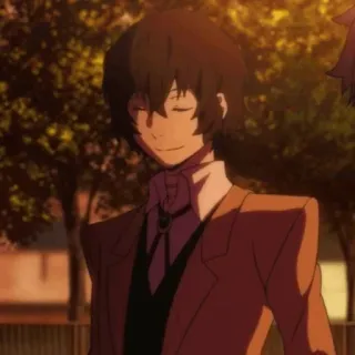 🥂 Osamu Dazai Bungou Stray Dogs Anime, Personagem, Sorriso, Bungo Stray Dogs, Osamu Dazai telegram sticker