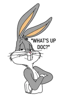 😏 Bugs Bunny WHAT'S UP DOC? Dibujos animados, Looney Tunes, Conejo, Divertido, Clásico telegram sticker