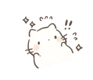 😦 kat, schattig, kawaii, dier, sticker, cartoon telegram sticker