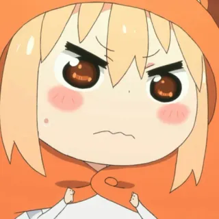 🍕 Umaru Doma Himouto! Umaru-chan anime, cartoon, umaru, cute, angry telegram sticker