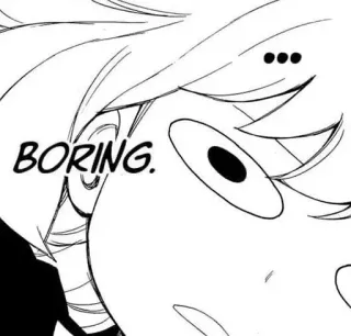 😑 BORING entediado, chato, mangá, anime, expressão, desinteresse telegram sticker