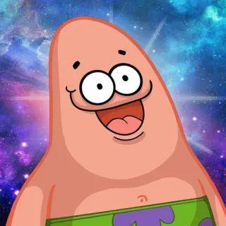 😂 Patrick Star SpongeBob SquarePants パトリック・スター, スポンジ・ボブ, アニメ, ニコロデオン, 面白い, 友達, ヒトデ, 銀河 telegram sticker