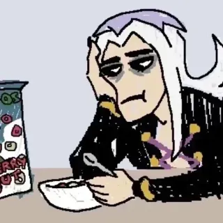 😭 Leone Abbacchio JoJo's Bizarre Adventure BERRY NUTS Anime, Dessin animé, Petit déjeuner, Céréales, Fatigué, Leone Abbacchio, JoJo's Bizarre Adventure telegram sticker