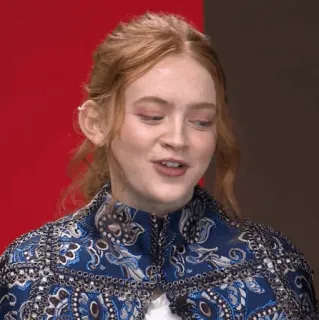 🥕 Sadie Sink Schauspielerin, rote Haare, Promi, Porträt, Frau whatsapp sticker