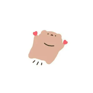 🖇 orso, cuore, carino, cartone animato, adesivo telegram sticker