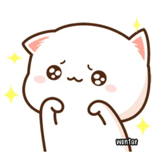 🍥 wontae Katze, süß, Tier, kawaii, Glitzer telegram sticker