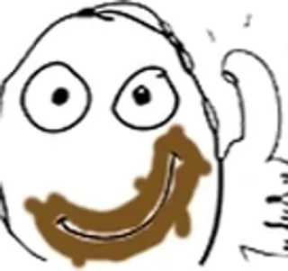👍 มีม, ยกนิ้ว, การ์ตูน, คนก้างปลา, ตลก, มีมอินเทอร์เน็ต telegram sticker