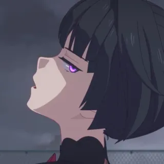 💀 Anime, Personnage, Portrait, Fille, Dessin animé, Animation whatsapp sticker