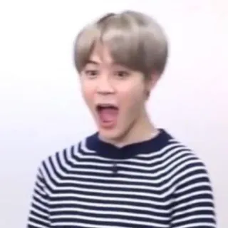 😃 Jimin kpop, jimin, shocked, meme, funny face, surprise telegram sticker