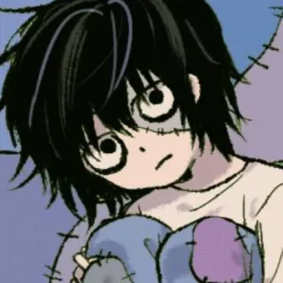 🦔 Anime, Manga, Junge, Charakter, Gruselig telegram sticker