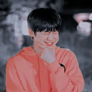 🍑 smiling, korean, portrait, happy telegram sticker