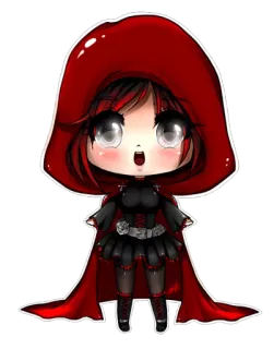 ☺️ Ruby Rose RWBY Anime, Chibi, Ruby Rose, RWBY, Cartoon, Fanart telegram sticker