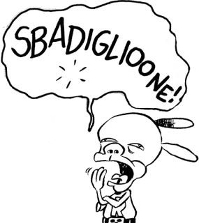 😴 SBADIGLIOONE! dibujo animado, bostezo, somnoliento, italiano, bocadillo, cansado, cómic telegram sticker