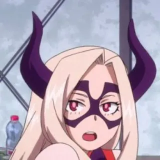 🍑 Mount Lady My Hero Academia Anime, Héroe, Mujer, Cuernos, Máscara telegram sticker