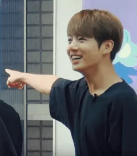 🐇 人, 男人, 微笑, 指, kpop, bts telegram sticker