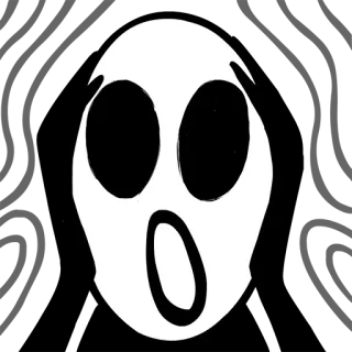 😱 fantasma, miedo, máscara, terror, tenebroso, Halloween, espeluznante telegram sticker