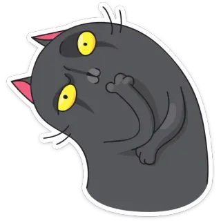 🤔 gato, dibujos animados, pegatina, animal, gracioso, lindo telegram sticker