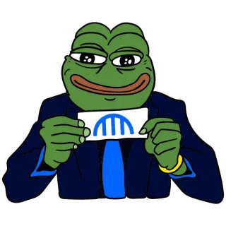 💵 Pepe the Frog pepe, frog, meme, internet meme, cartoon, character, suit telegram sticker