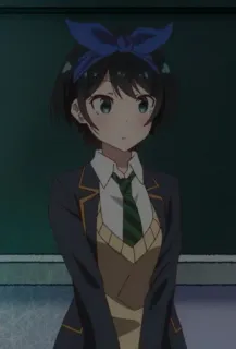😐 anime, girl, school uniform, cute, character telegram sticker