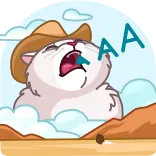 🤬 AA gatto, cowboy, deserto, animale, starnuto telegram sticker