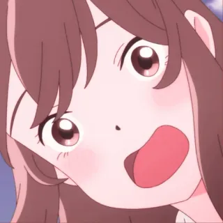 💗 anime, desenho animado, garota, feliz, expressão whatsapp sticker