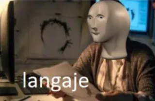 🗣 Meme Man langaje Mème, Stonks, Humour, Mème Internet, Langage whatsapp sticker
