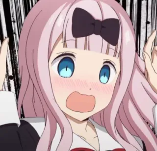 😰 Chika Fujiwara Kaguya-sama: Love Is War Anime, Chika Fujiwara, Kaguya-sama Love is War, Überrascht, Schockiert, Übertriebener Ausdruck, Süß, Mädchen, Cartoon whatsapp sticker