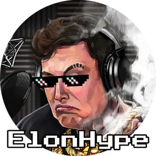 😎 Elon Musk ElonHype Elon Musk, Buzz, Lunettes pixel, Micro, Rappeur, Entrepreneur telegram sticker