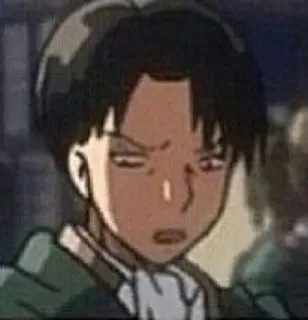 🥀 Levi Ackerman Attack on Titan Anime, Manga, Levi, Attack on Titan, Charakter, Reaktion, Lustig telegram sticker