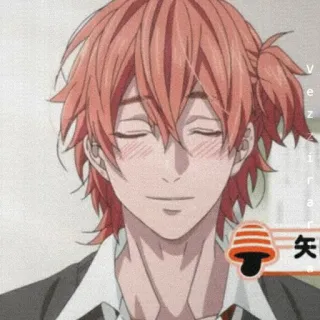 🏮 矢 anime, manga, red hair, happy, smile, blush telegram sticker