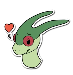 😘 cobra, réptil, fofo, coração, amor, desenho animado, animal, adesivo telegram sticker