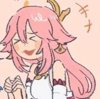 🌟 キ animé, fille, dessin animé, cheveux roses whatsapp sticker