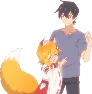 🤗 Senko The Helpful Fox Senko-san Anime, Volpe, Carino, Senko-san, Rassicurante telegram sticker