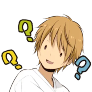 😶 Anime, Câu hỏi, Bối rối, Phim hoạt hình, Nhân vật telegram sticker